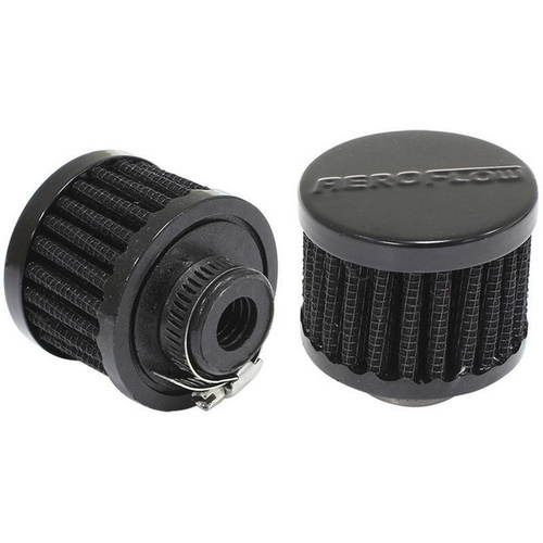 Aeroflow 1/2'' UNIV CLAMP ON FILTER 2'' O.D 1-1/2'' H BLACK TOP