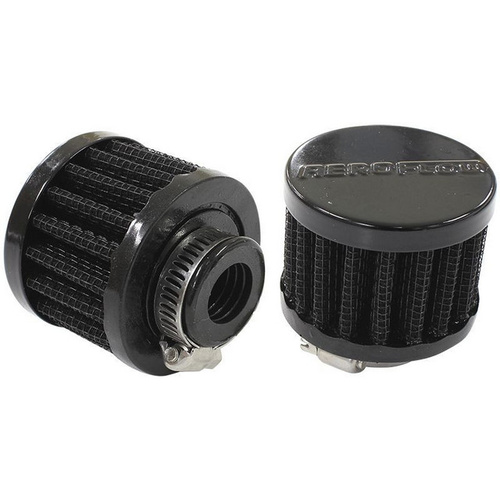 Aeroflow 5/8'' UNIV CLAMP ON FILTER 2'' O.D 1-1/2'' H BLACK TOP