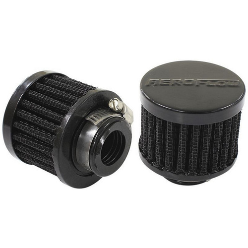 Aeroflow 3/4'' UNIV CLAMP ON FILTER 2'' O.D 1-1/2'' H BLACK TOP