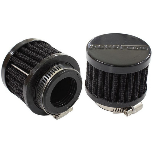 Aeroflow 1'' UNIV CLAMP ON FILTER 2'' O.D 1-1/2'' H BLACK TOP