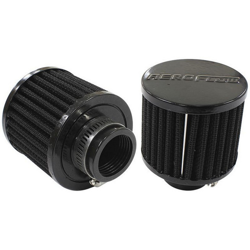 Aeroflow 1-1/4'' UNIV CLAMP ON FILTER 3'' O.D 2-1/2'' H BLACK TOP