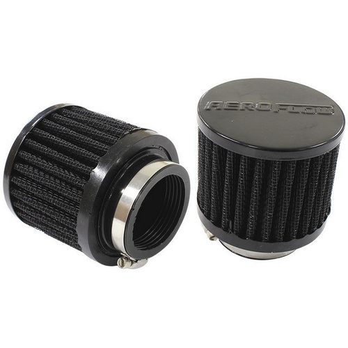 Aeroflow 1-3/4'' UNIV CLAMP ON FILTER 3'' O.D 2-1/2'' H BLACK TOP