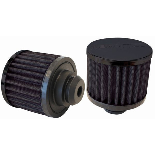 Aeroflow 1-1/4'' PUSH IN BREATHER FILTER3'' O.D 2-1/2'' H BLACK TOP