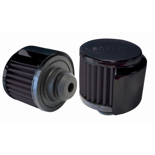 Aeroflow 1-1/4'' PUSH IN BREATH W/SHIELD3'' O.D 2-1/2'' H BLACK TOP