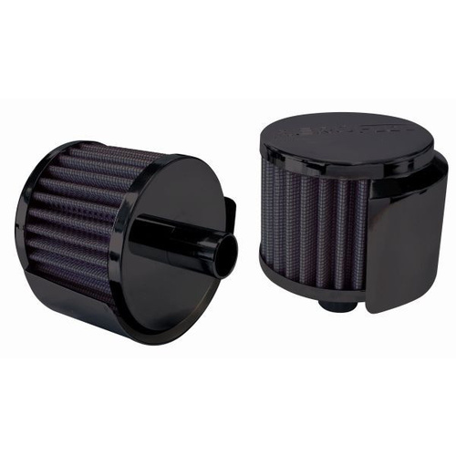 Aeroflow 1'' PUSH IN BREATHER W/ SHIELD3'' O.D 2-1/2'' H BLACK TOP