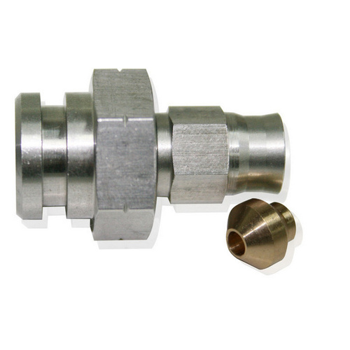 Aeroflow FEMALE INVERTED FLARE 19MM HEXWITH RET CLIP RECESS M10 X 1.0
