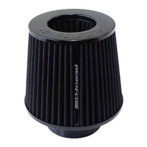 Aeroflow 3'' INVERTED TAPERED FILTER 5.25-6 O.D 5 HIGH BLACK