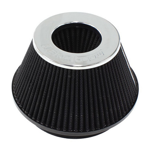 Aeroflow 6'' CLAMP-ON TAPERED FILTER 7.6 / 4.7'' O.D 4'' HIGH CHROM