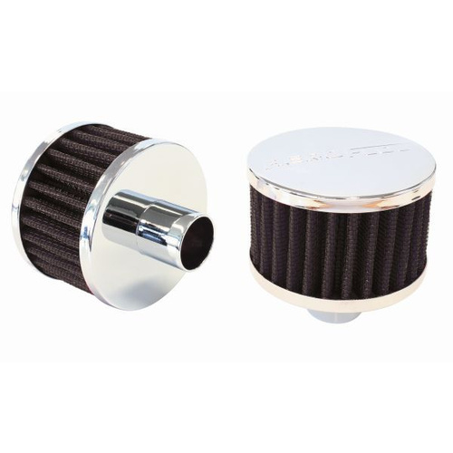 Aeroflow 1'' PUSH IN BREATHER FILTER 3'' O.D 2'' H CHROME TOP