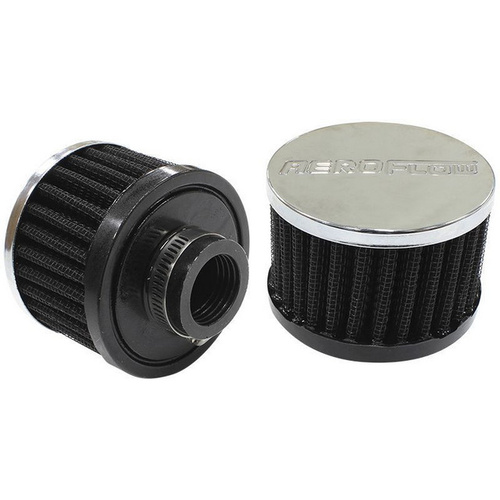 Aeroflow 1'' UNIV CLAMP ON FILTER 3'' O.D 2-1/4'' H CHROME TOP