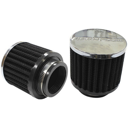 Aeroflow 1-3/4'' UNIV CLAMP ON FILTER 3'' O.D 2-1/2'' H CHROME TOP