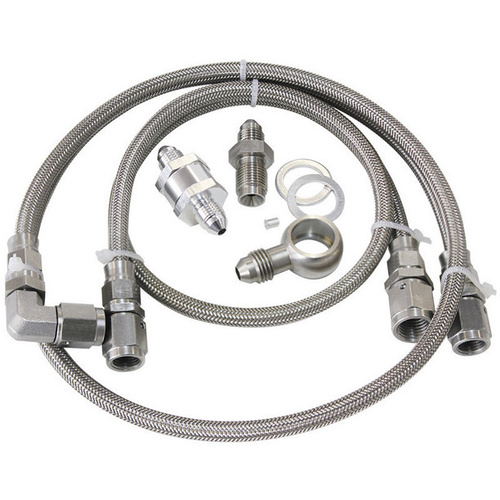 Aeroflow FORD XR6 TURBO FEED OIL LINE KIT INLINE 30MICRON FILT BA BF