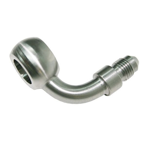 Aeroflow -4AN 90 DEG BANJO 10MM 3/8 STAINLESS SUIT TEFLON