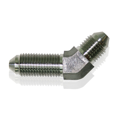 Aeroflow STAINLESS -3AN BULKHEAD 45DEG STAINLESS NUT SEPERATE