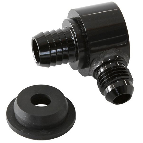 Aeroflow BLACK BOOSTER VALVE UNIVERSAL 21MM / 13/16'' HOLE TO -6AN