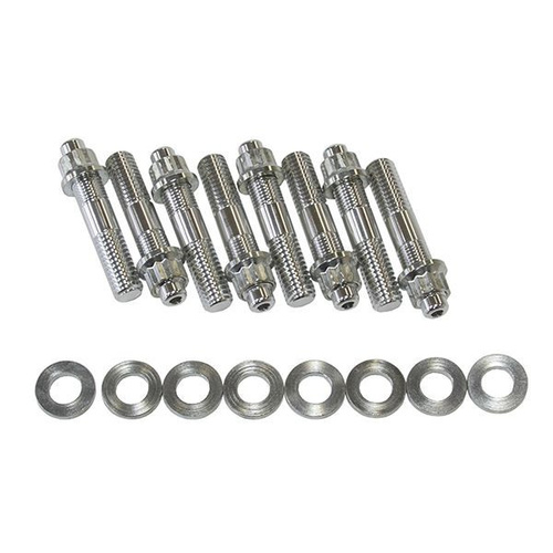 Aeroflow BLOWER STUD KIT SILVER STUDS SHOW SET 2.5'' OAL RED