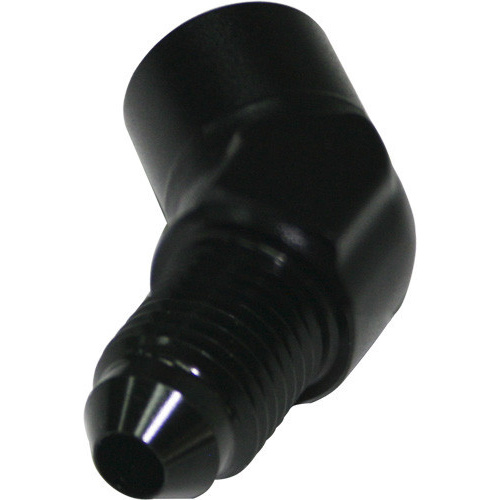 Aeroflow 45 Deg Female 1/8 NPT to -3 Black