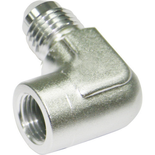 Aeroflow 90 Deg adaptor 1/8 NPT to -3 Silver