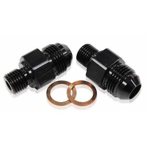 Aeroflow TH400 TRANS FITTING -6 X 1/4 BLACK 1/4'' STRAIGHT NPSM