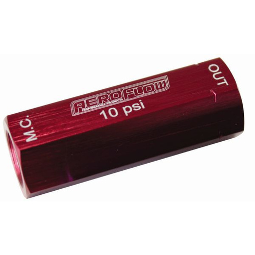 Aeroflow 10LB RESIDUAL VALVE & FITTINGSRETAINS LINE PRESSURE 10LB