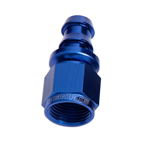 Aeroflow STRAIGHT PUSH LOCK END -6AN BLUE NO CLAMP REQUIRED