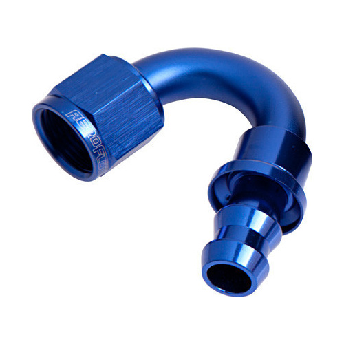 Aeroflow 150 DEG PUSH LOCK END -10AN BLUE NO CLAMP REQUIRED