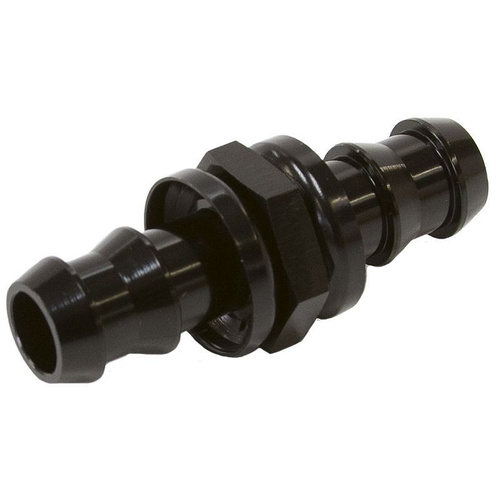 Aeroflow -6 to -8 PUSH LOCK BARB JOINERBLACK 3/8'' to 1/2''MALE to MALE