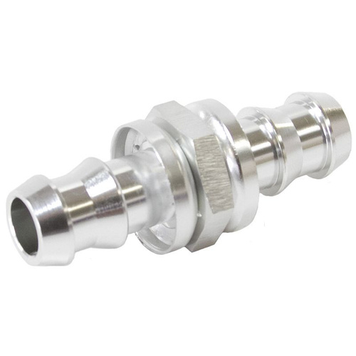 Aeroflow -10 PUSH LOCK BARB JOINER SILVER 5/8'' MALE TO MALE BARB