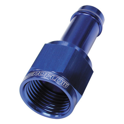 Aeroflow FEMALE -6AN TO 5/16'' BARB BLUE WITH TUBE NUT