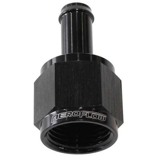 Aeroflow FEMALE -8AN TO 3/8'' BARB BLACK WITH TUBE NUT