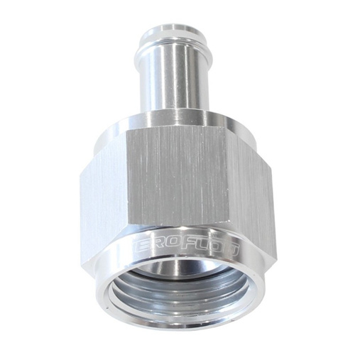 Aeroflow FEMALE -8AN TO 3/8'' BARB SILVER WITH TUBE NUT