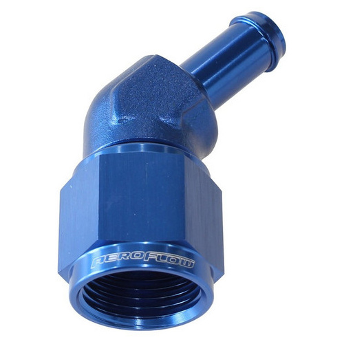 Aeroflow FEMALE -8AN 45DEG TO 3/8'' BARBBLUE SWIVEL NUT