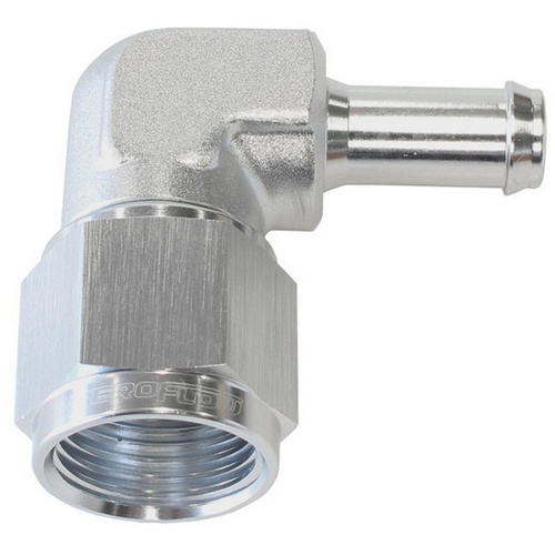 Aeroflow FEMALE -8AN 90DEG TO 3/8'' BARBSILVER SWIVEL NUT