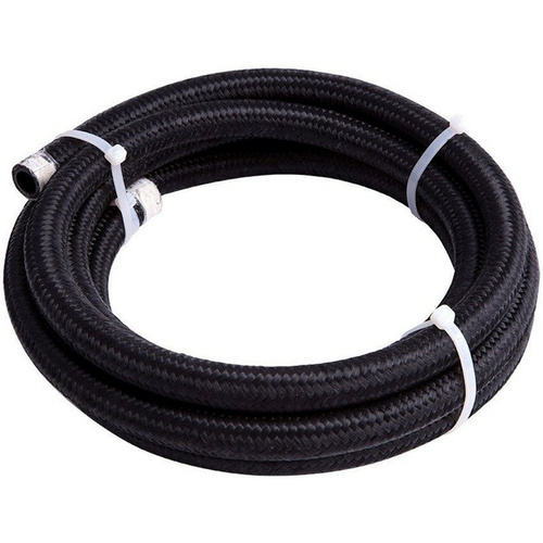 Aeroflow BLACK BRAID LIGHTWEIGHT -4AN 4.5M CLAMSHELL PACK 11.8MM OD