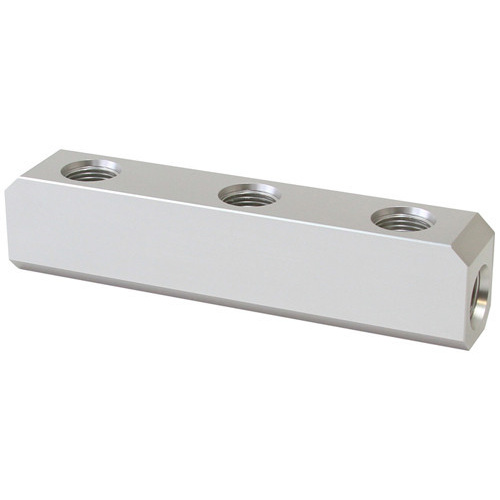 Aeroflow FUEL BLOCK LOG TYPE -8ORB SILVER 2 X-8 SIDE 3X -8 TOP
