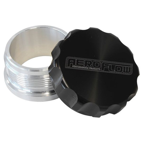Aeroflow 1'' ALUM WELD BUNG AND CAP BLACK ANODISED CAP