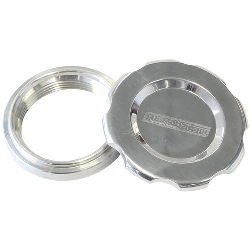 Aeroflow 3'' WELD BUNG AND POLISHED CAP LOW PROFILE FEMALE WELD-ON