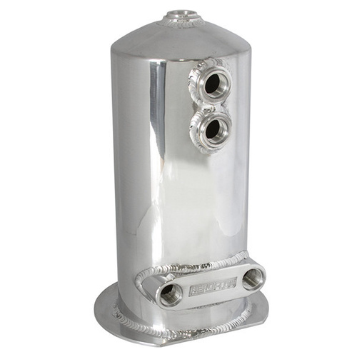 Aeroflow SURGE TANK 2.5L SPUN ALLOY DUAL FEED OPTION 4 X -8ORB