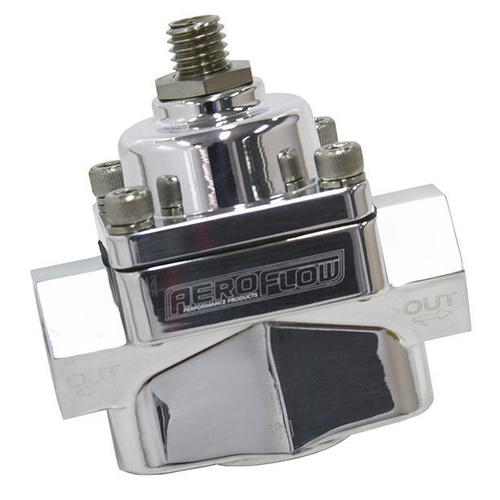 Aeroflow BLUE STYLE REG 4.5-9 PSI ADJUSBILLET 1In 2 Out 3/8 NPT PORT