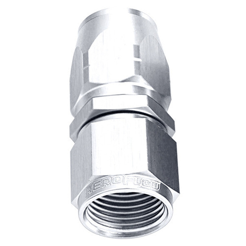 Aeroflow 500 Series Cutter Stepped Hose End -06AN Female to -08AN Hose Straight Silver AF501-08-06S