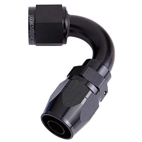 Aeroflow ALLOY 120 DEG HOSE END -16AN BLACK CUTTER STYLE FULL SWIVEL