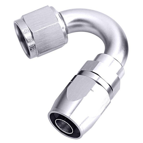 Aeroflow ALLOY 150 DEG HOSE END -12AN SILVER CUTER STYLE FULL SWIVEL