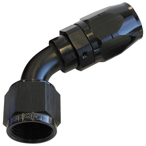 Aeroflow 500 Series Cutter Hose End -12AN Female to -12AN Hose 60-Degree Black AF508-12BLK