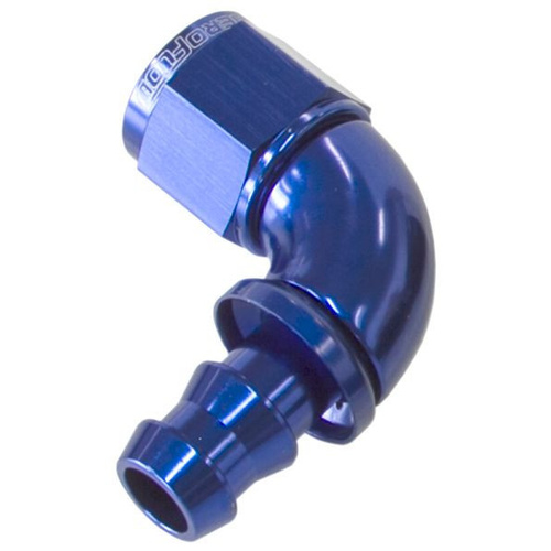 Aeroflow -10AN 90 DEG FULL FLOW PUSH LOBLUE FULL FLOW PUSH LOCK