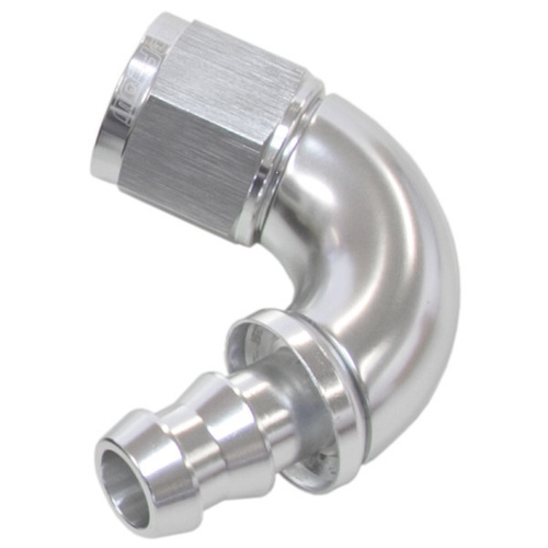 Aeroflow -8AN 120 DEG FULL FLOW PUSH LOSILVER FULL FLOW PUSH LOCK