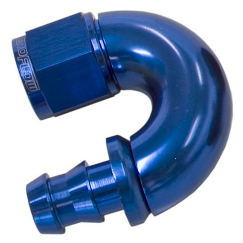 Aeroflow -6AN 180 DEG FULL FLOW PUSH LOBLUE FULL FLOW PUSH LOCK
