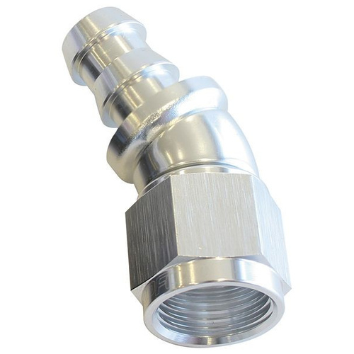 Aeroflow -10AN 30 DEG FULL FLOW PUSH LOSILVER FULL FLOW PUSH LOCK