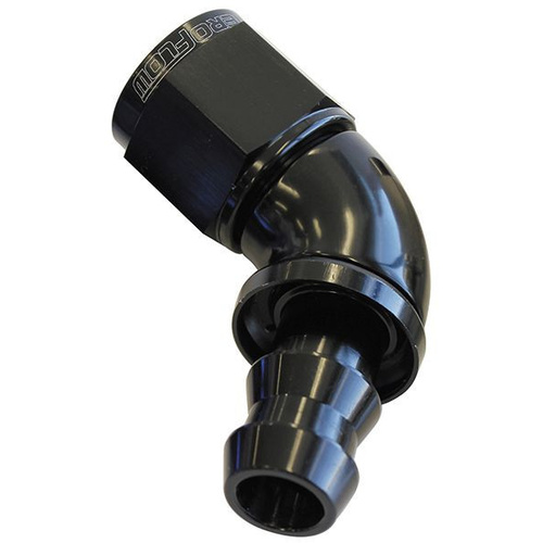 Aeroflow -4AN 60 DEG FULL FLOW PUSH LOCBLACK FULL FLOW PUSH LOCK
