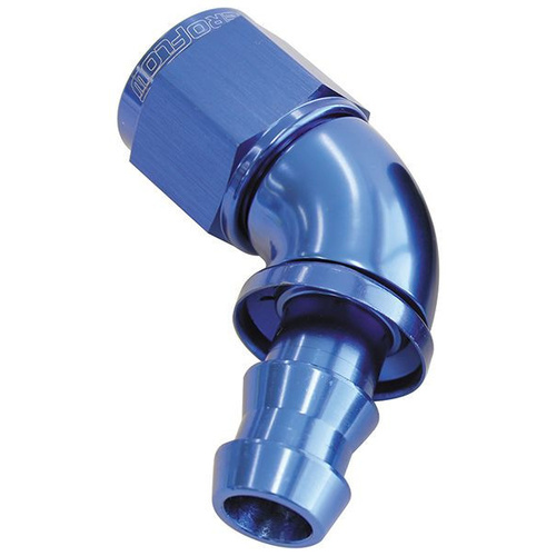 Aeroflow -8AN 60 DEG FULL FLOW PUSH LOCBLUE FULL FLOW PUSH LOCK