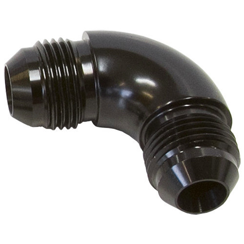 Aeroflow -4AN 90 DEG MALE FLARE UNION BLACK FULL FLOW NO RESTRICTION